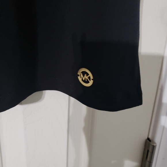 Michael Kors Black Blouse Cutwork Sleeves Size Large - Picture 4 of 6